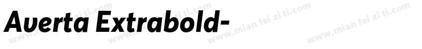 Averta Extrabold字体转换